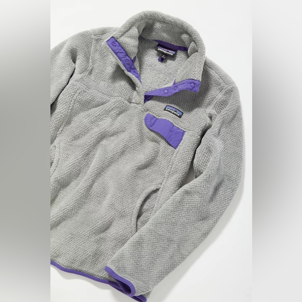 Vintage Patagonia Grey Half-Button Fleece Jacket - Picture 4 of 7
